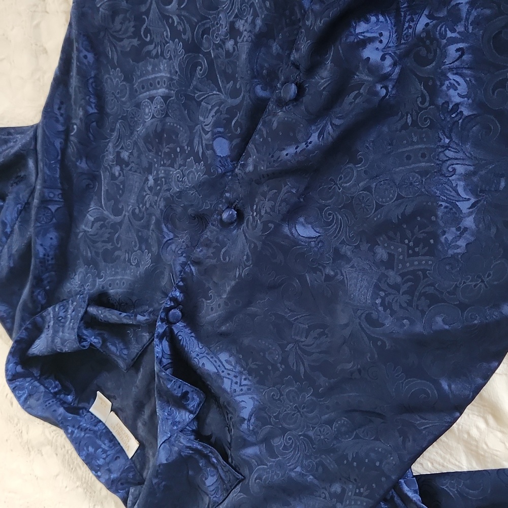 Blue Button Down Sleep Shirt - image 3